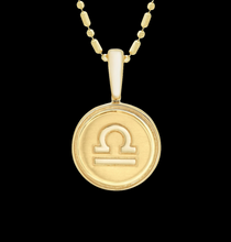 Load image into Gallery viewer, 14k Yellow Gold Zodiac Symbol Pendant, 16' - 18'