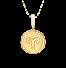Load image into Gallery viewer, 14k Yellow Gold Zodiac Symbol Pendant, 16' - 18'