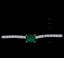 Load image into Gallery viewer, Lab created Tennis necklace with Gemstones dripped in Sterling Silver