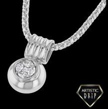 Load image into Gallery viewer, .50 CT.T.W Vintage Inspired Diamond Pendant in 14k Gold