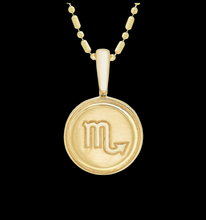 Load image into Gallery viewer, 14k Yellow Gold Zodiac Symbol Pendant, 16' - 18'