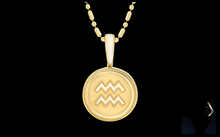 Load image into Gallery viewer, 14k Yellow Gold Zodiac Symbol Pendant, 16' - 18'