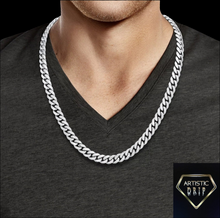 Load image into Gallery viewer, Sterling Silver Cuban Chain Necklace