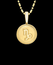 Load image into Gallery viewer, 14k Yellow Gold Zodiac Symbol Pendant, 16' - 18'