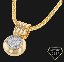 Load image into Gallery viewer, .50 CT.T.W Vintage Inspired Diamond Pendant in 14k Gold