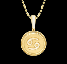 Load image into Gallery viewer, 14k Yellow Gold Zodiac Symbol Pendant, 16' - 18'