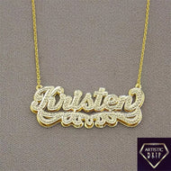 Double Gold Plated Name Necklace
