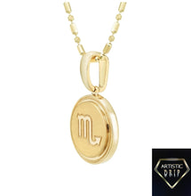 Load image into Gallery viewer, 14k Yellow Gold Zodiac Symbol Pendant, 16' - 18'