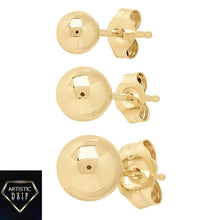 Load image into Gallery viewer, 14K Yellow Gold 4-6 mm Ball Stud Set