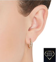 Load image into Gallery viewer, 14K Yellow Gold Diamond-Cut Hoop Set