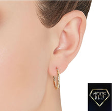 Load image into Gallery viewer, 14K Yellow Gold Diamond-Cut Hoop Set