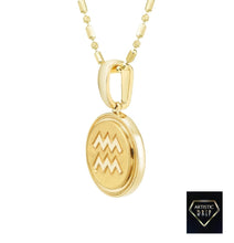 Load image into Gallery viewer, 14k Yellow Gold Zodiac Symbol Pendant, 16' - 18'