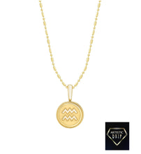 Load image into Gallery viewer, 14k Yellow Gold Zodiac Symbol Pendant, 16' - 18'