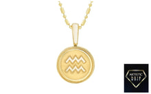 Load image into Gallery viewer, 14k Yellow Gold Zodiac Symbol Pendant, 16' - 18'