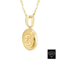 Load image into Gallery viewer, 14k Yellow Gold Zodiac Symbol Pendant, 16' - 18'