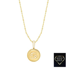 Load image into Gallery viewer, 14k Yellow Gold Zodiac Symbol Pendant, 16' - 18'