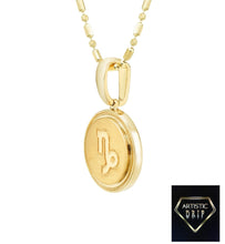 Load image into Gallery viewer, 14k Yellow Gold Zodiac Symbol Pendant, 16' - 18'