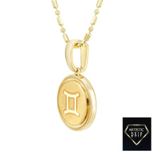 Load image into Gallery viewer, 14k Yellow Gold Zodiac Symbol Pendant, 16' - 18'
