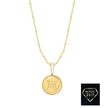 Load image into Gallery viewer, 14k Yellow Gold Zodiac Symbol Pendant, 16' - 18'