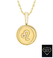 Load image into Gallery viewer, 14k Yellow Gold Zodiac Symbol Pendant, 16' - 18'