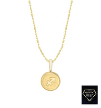Load image into Gallery viewer, 14k Yellow Gold Zodiac Symbol Pendant, 16' - 18'