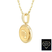 Load image into Gallery viewer, 14k Yellow Gold Zodiac Symbol Pendant, 16' - 18'