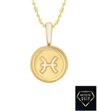 Load image into Gallery viewer, 14k Yellow Gold Zodiac Symbol Pendant, 16' - 18'