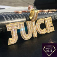 Iced Out Baguette Custom Name Pendant