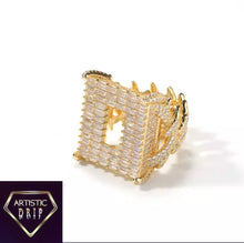 Load image into Gallery viewer, Iced Out Hollow Square Ring