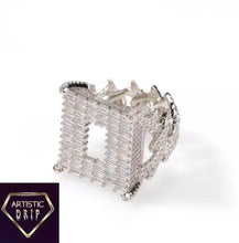 Load image into Gallery viewer, Iced Out Hollow Square Ring