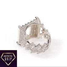 Load image into Gallery viewer, Iced Out Hollow Square Ring