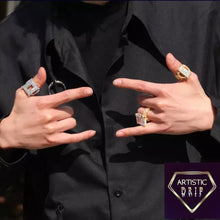 Load image into Gallery viewer, Iced Out Hollow Square Ring