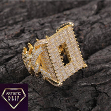 Load image into Gallery viewer, Iced Out Hollow Square Ring