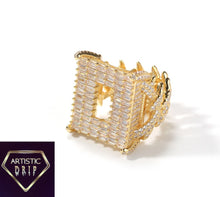 Load image into Gallery viewer, Iced Out Hollow Square Ring