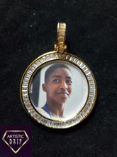 Load image into Gallery viewer, Custom Photo Pendant with Square Cut Crystal