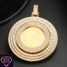 Load image into Gallery viewer, Custom Rotating Iced Out Photo Pendant