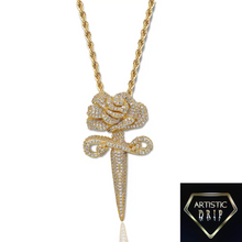 Load image into Gallery viewer, Dagger Rose Pendant