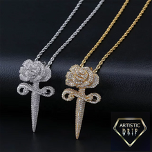 Load image into Gallery viewer, Dagger Rose Pendant
