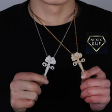 Load image into Gallery viewer, Dagger Rose Pendant