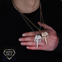 Load image into Gallery viewer, Dagger Rose Pendant