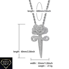 Load image into Gallery viewer, Dagger Rose Pendant