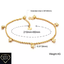Load image into Gallery viewer, Heart Charm Anklet