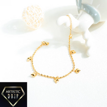 Load image into Gallery viewer, Heart Charm Anklet