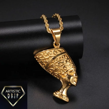 Load image into Gallery viewer, 18k Gold Queen Nefertiti necklace.