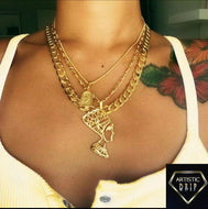 Nefertiti Egyptian layered necklace