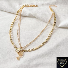 Load image into Gallery viewer, Nefertiti Egyptian layered necklace