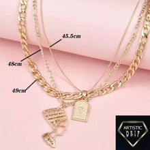 Load image into Gallery viewer, Nefertiti Egyptian layered necklace