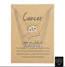 Load image into Gallery viewer, 3 pc Zodiac Necklace