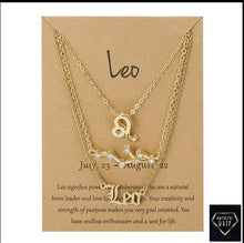 Load image into Gallery viewer, 3 pc Zodiac Necklace