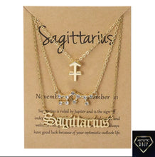 Load image into Gallery viewer, 3 pc Zodiac Necklace